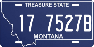 MT license plate 177527B