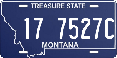 MT license plate 177527C