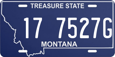 MT license plate 177527G