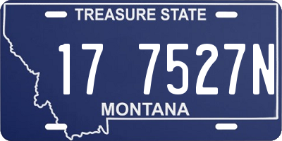 MT license plate 177527N