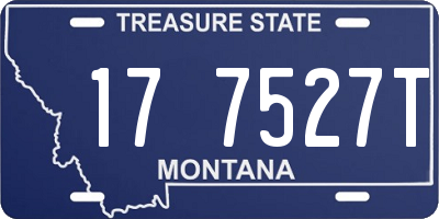 MT license plate 177527T