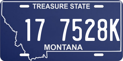 MT license plate 177528K