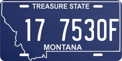 MT license plate 177530F