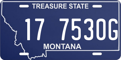 MT license plate 177530G