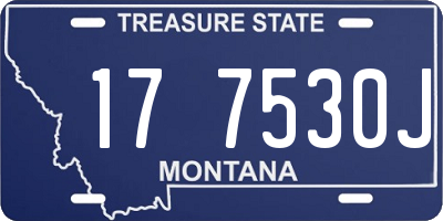 MT license plate 177530J