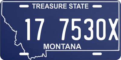 MT license plate 177530X