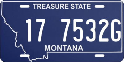 MT license plate 177532G