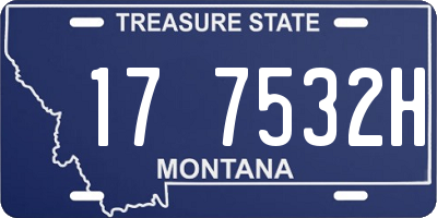MT license plate 177532H