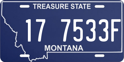 MT license plate 177533F