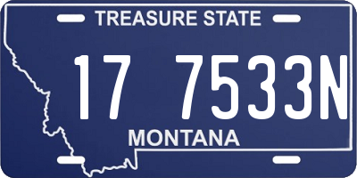 MT license plate 177533N