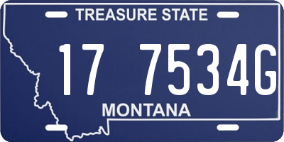 MT license plate 177534G