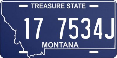 MT license plate 177534J