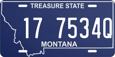 MT license plate 177534Q