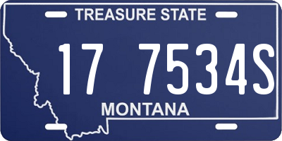 MT license plate 177534S