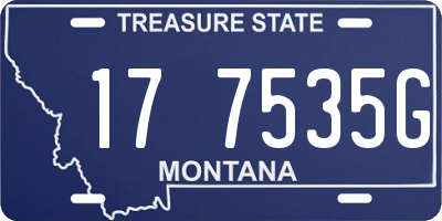 MT license plate 177535G