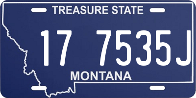 MT license plate 177535J