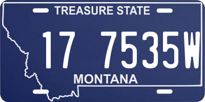 MT license plate 177535W