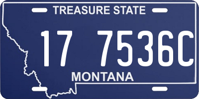 MT license plate 177536C
