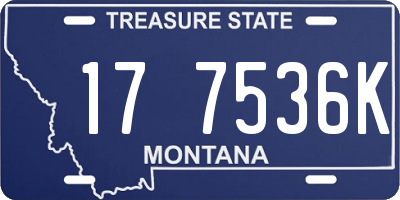 MT license plate 177536K