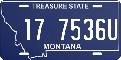 MT license plate 177536U