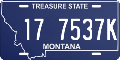 MT license plate 177537K