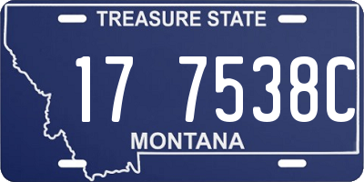 MT license plate 177538C