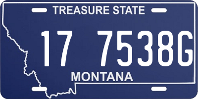 MT license plate 177538G