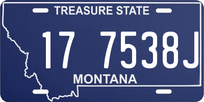 MT license plate 177538J