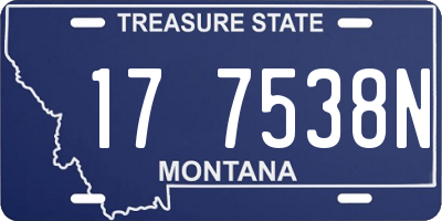 MT license plate 177538N