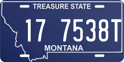 MT license plate 177538T