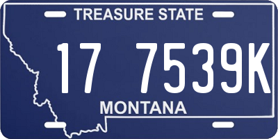 MT license plate 177539K
