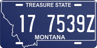 MT license plate 177539Z