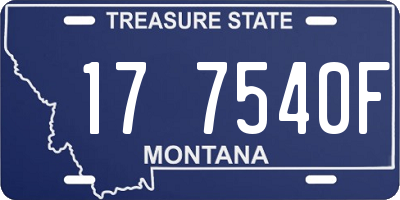 MT license plate 177540F