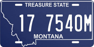 MT license plate 177540M