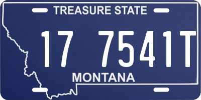 MT license plate 177541T