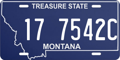 MT license plate 177542C