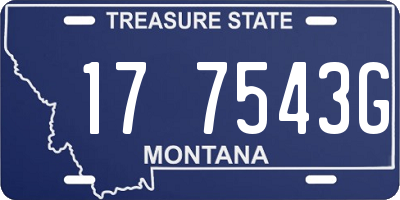 MT license plate 177543G