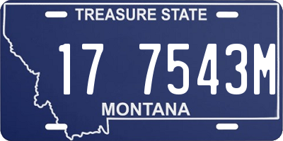 MT license plate 177543M
