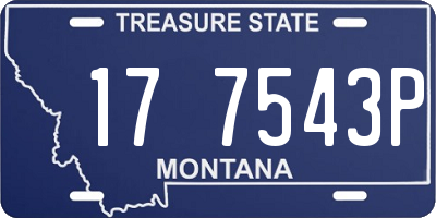 MT license plate 177543P