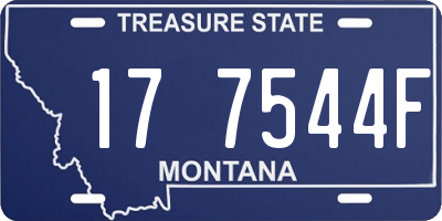 MT license plate 177544F