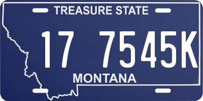 MT license plate 177545K