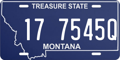 MT license plate 177545Q