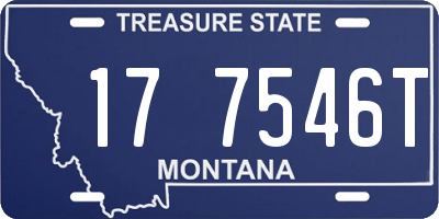 MT license plate 177546T