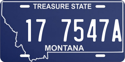 MT license plate 177547A