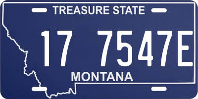 MT license plate 177547E