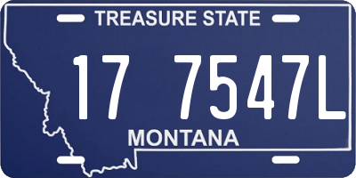 MT license plate 177547L