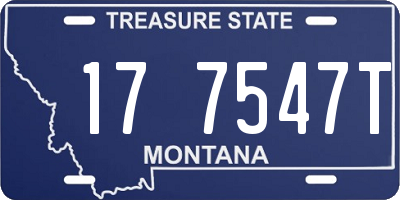 MT license plate 177547T