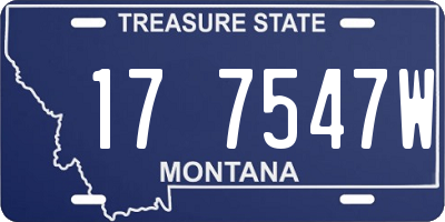 MT license plate 177547W