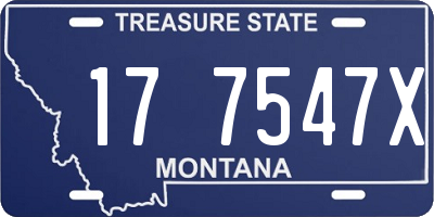 MT license plate 177547X