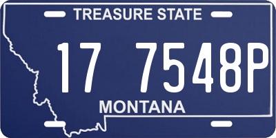 MT license plate 177548P